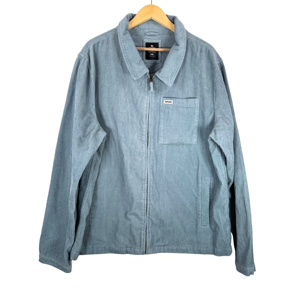 Rip Curl Surf Revival Cord jacket relaxed preppy blue 90s relaxed sz XXL - Picture 1 of 6
